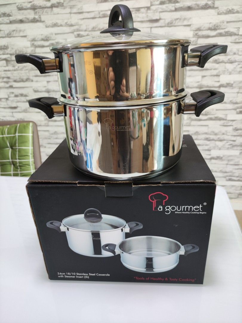 Steam pot stainless steel clearance