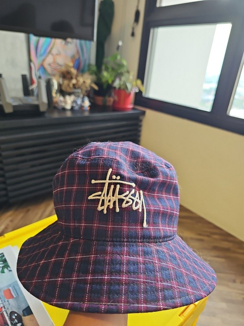 Navy stussy bucket hat new arrivals