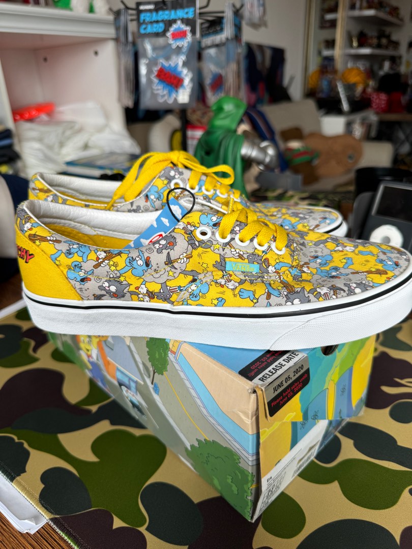 Vans Era The Simpsons Itchysctchy rare Men s Fashion Footwear Sneakers on Carousell