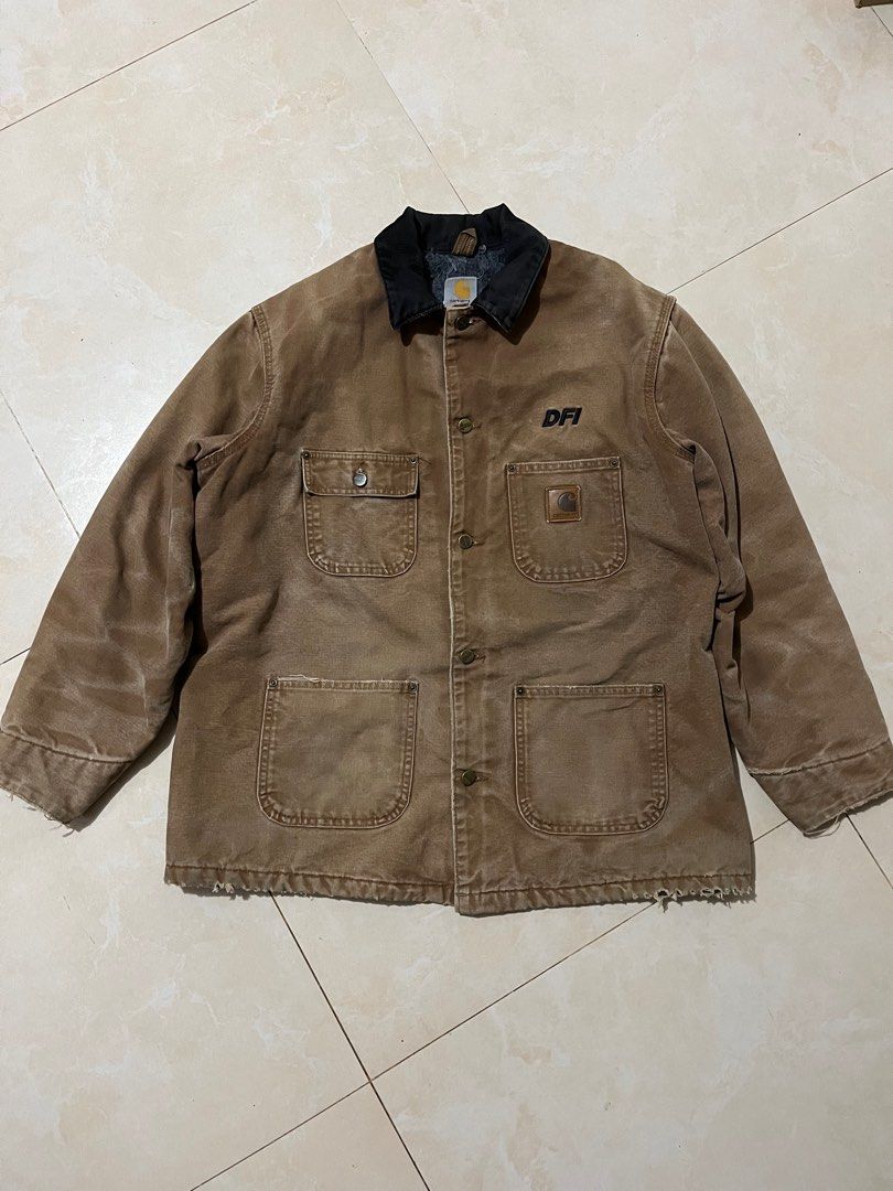 Vintage Carhartt Chore Jacket C02 BRN Men s Fashion Coats Jackets and Outerwear on Carousell