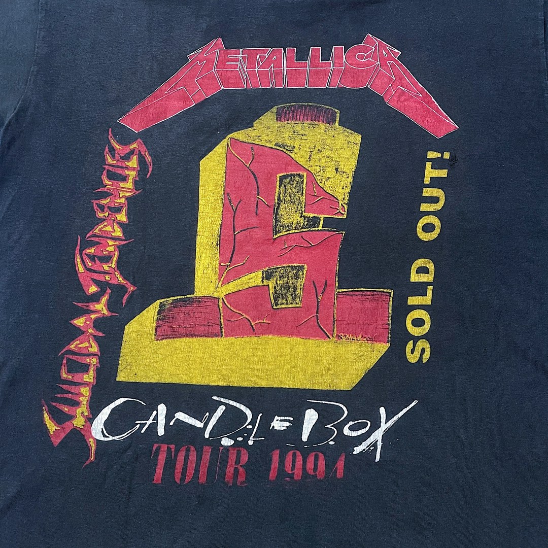 T-shirt Unisex Rétro Candlebox - Manches Courtes, Taille Unique, Personnalisable, Noir