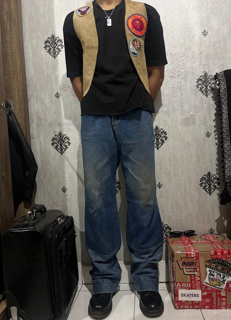 y2k tom jerry blue washed jeans