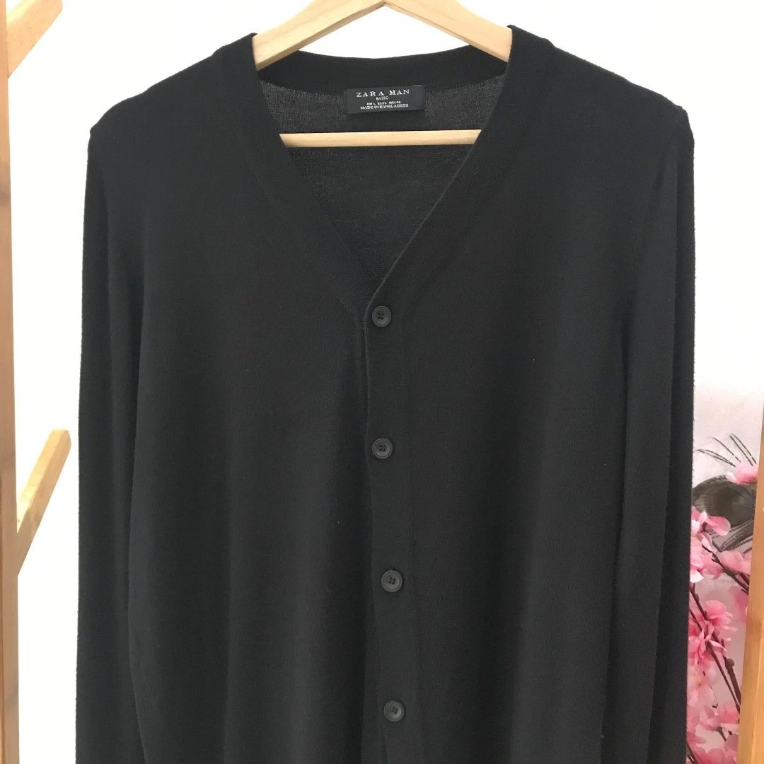 ZARA MAN MEN'S KNITTED CARDIGAN