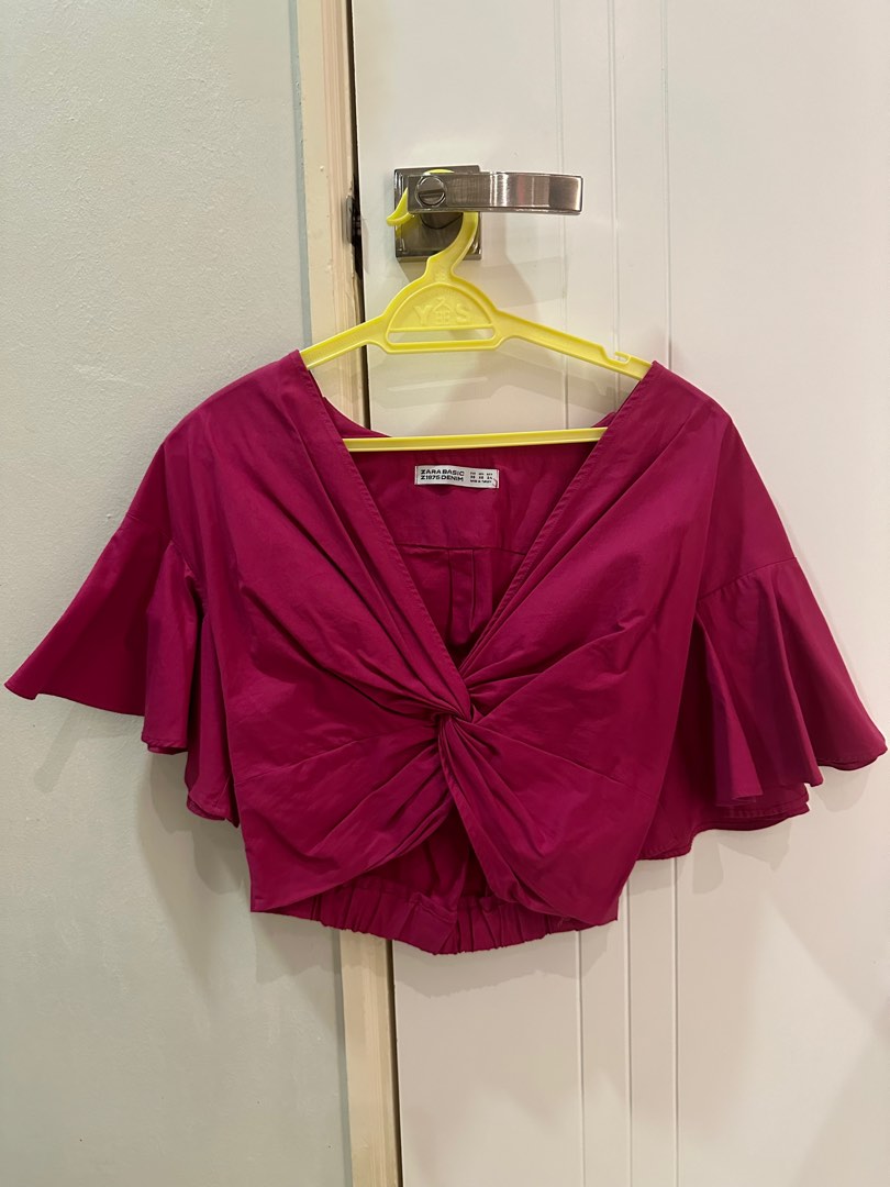 Zarae Crop Top Hot Pink main image 1