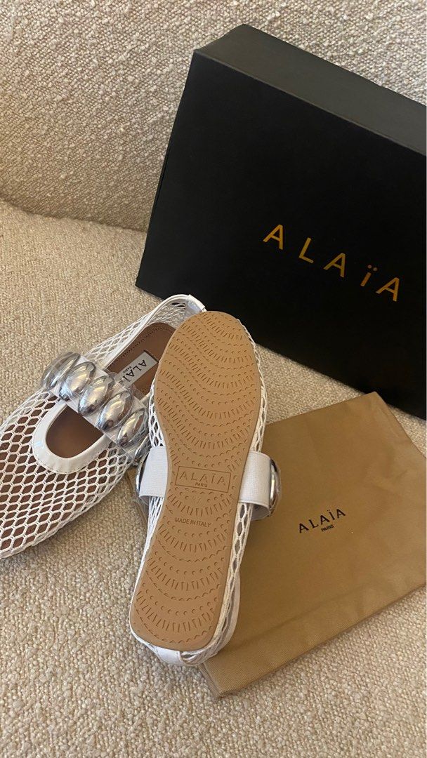 Alaia mesh shoes (Category: Sneakers & Footwear) located in Manila. Submitted by chicandbaddie (Listing ID 1324163896, Image 3). Description: complete inclusions.