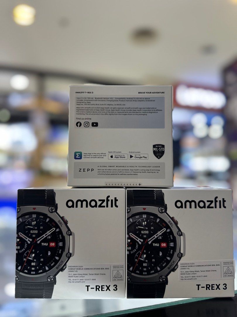 Amazfit T Rex 3 New 1 YEAR WARRANTY AMAZFIT MSIA Men s Fashion Watches Accessories Watches on Carousell