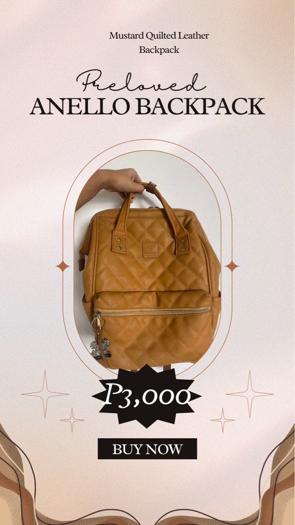 Anello quilted leather backpack outlet