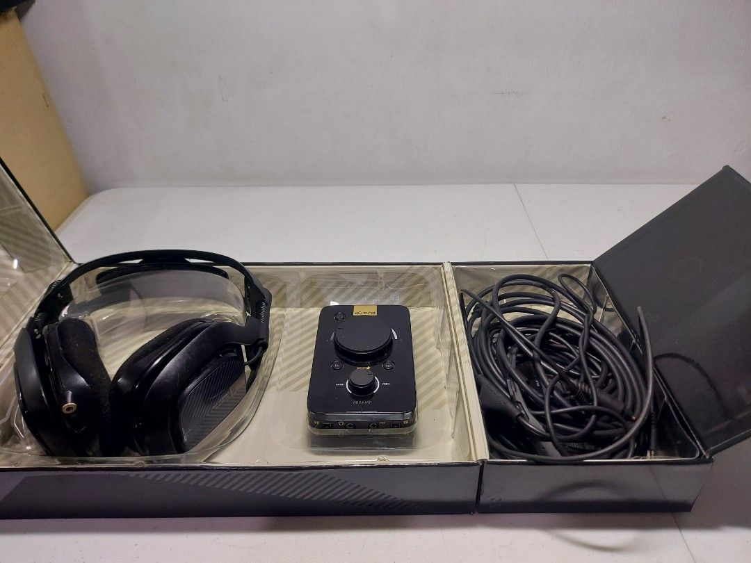 Astro A40 +Mixamp Pro Gaming Headphone (Category: Headphones & Headsets) located in Taguig. Submitted by potato_corner (Listing ID 1324068063, Image 1). Description: Astro A40 +Mixamp Pro( Logitech ) Australian mall pull out Used demo unit Complete accesories Box Manual No issue.