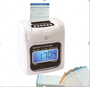 Bundy Clock Time Recorder Attendance Machine Time Card with 100pcs Card ...