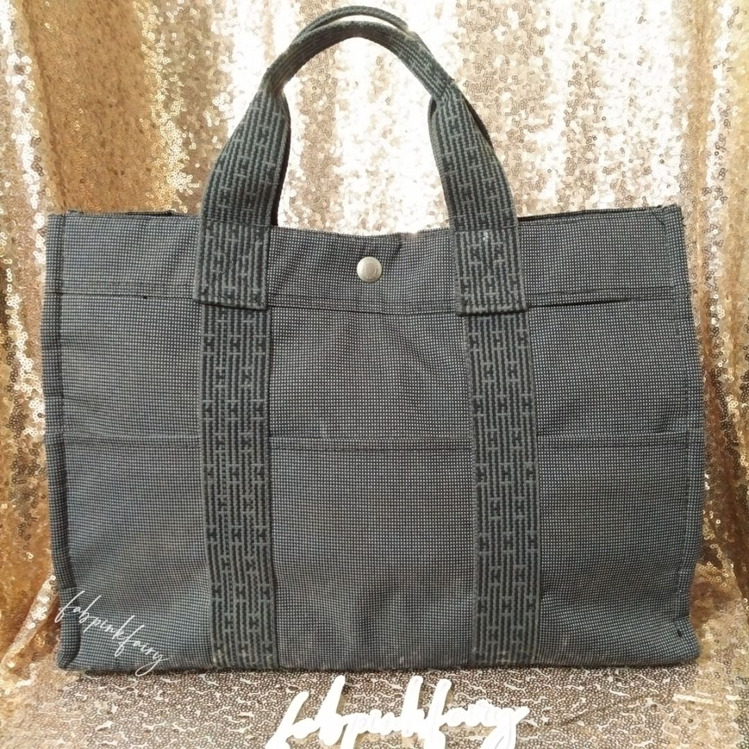 Canvas Tote Bag Herline Bag Gray Tote Bag Branded Bag Designer Bag Document Bag Office Bag Laptop Bag Women s Fashion Bags Wallets Tote Bags on Carousell