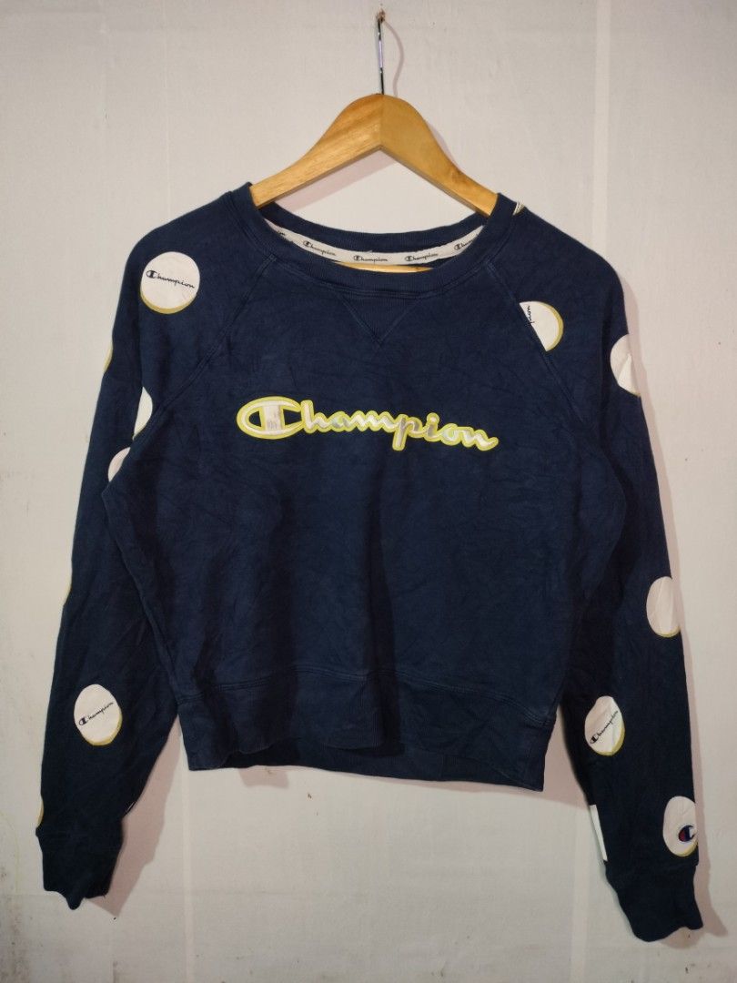 Champion Polka Dots Sweater Women s Women s Fashion Coats Jackets and Outerwear on Carousell