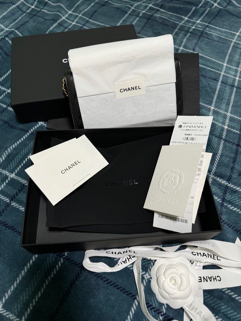 Chanel WOC Caviar GHW (Category: Luxury Bags & Wallets) located in Bulacan. Submitted by mal29 (Listing ID 1324087781, Image 3). Description: Like new Chanel Wallet on Chain GHW Caviar Microchipped Complete inclusions August 30, 2024 purchased in Osaka Additional photos can be sent upon request Guaranteed authentic *I am not affiliated with any brands, the brand is exclusively owned by Chanel..