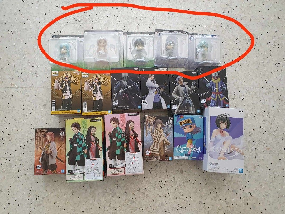 Clearance Sale *Please Read Description* Anime Figure Figurine Statue Kuji DXF Grandista Aniplex Artfx Kotobukiya POP Megahouse Figuarts Banpresto Furyu Taito Exq (Category: Toy Figures) located in Singapore. Submitted by ToysInc (Listing ID 1324017095, Image 1). Description: 10 each minimum 2 piece, circled as set.