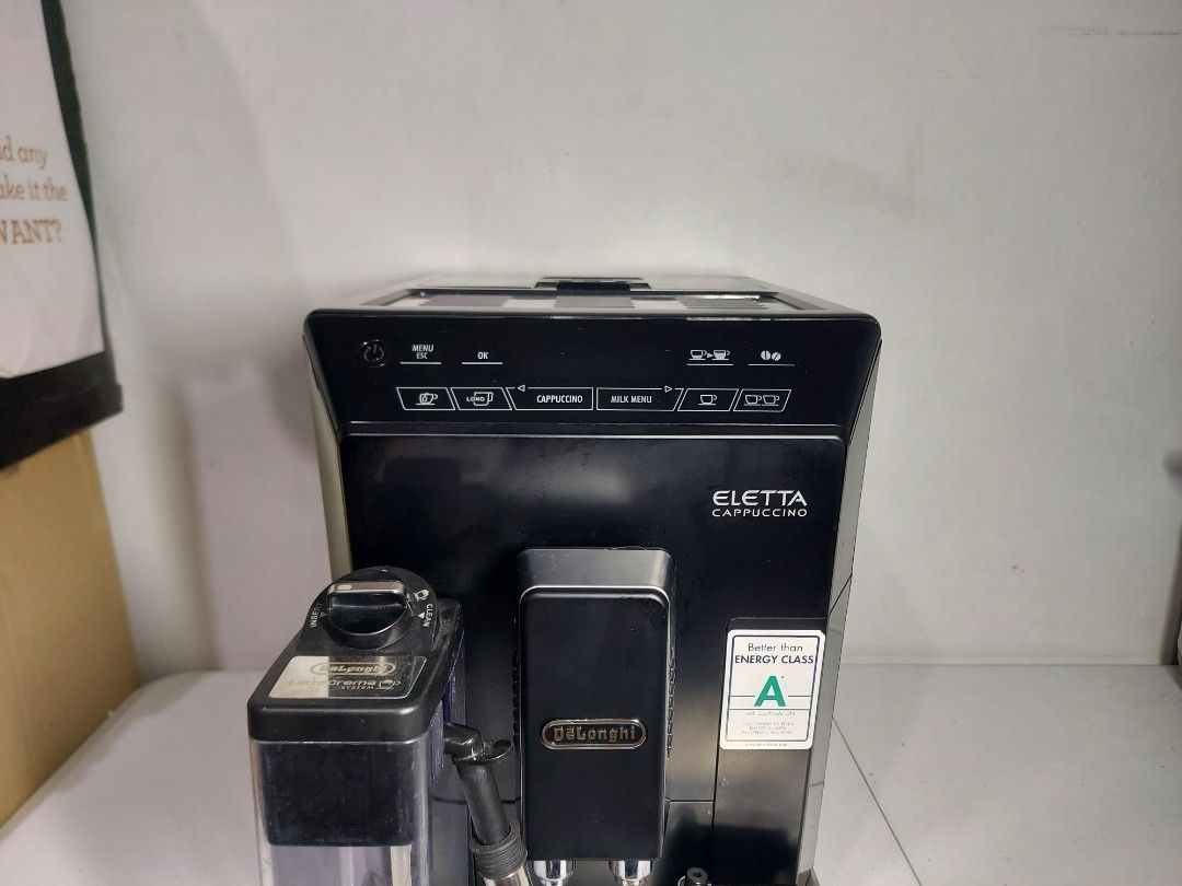 Delonghi Elleta Fully Automatic Espresso Machine (Category: Coffee Machines & Makers) located in Quezon City. Submitted by souththrift_taytay (Listing ID 1324153714, Image 2). Description: Delonghi Elleta Fully Automatic Espresso Machine Australian mall pull out 220V used demo unit no issues good working condition.