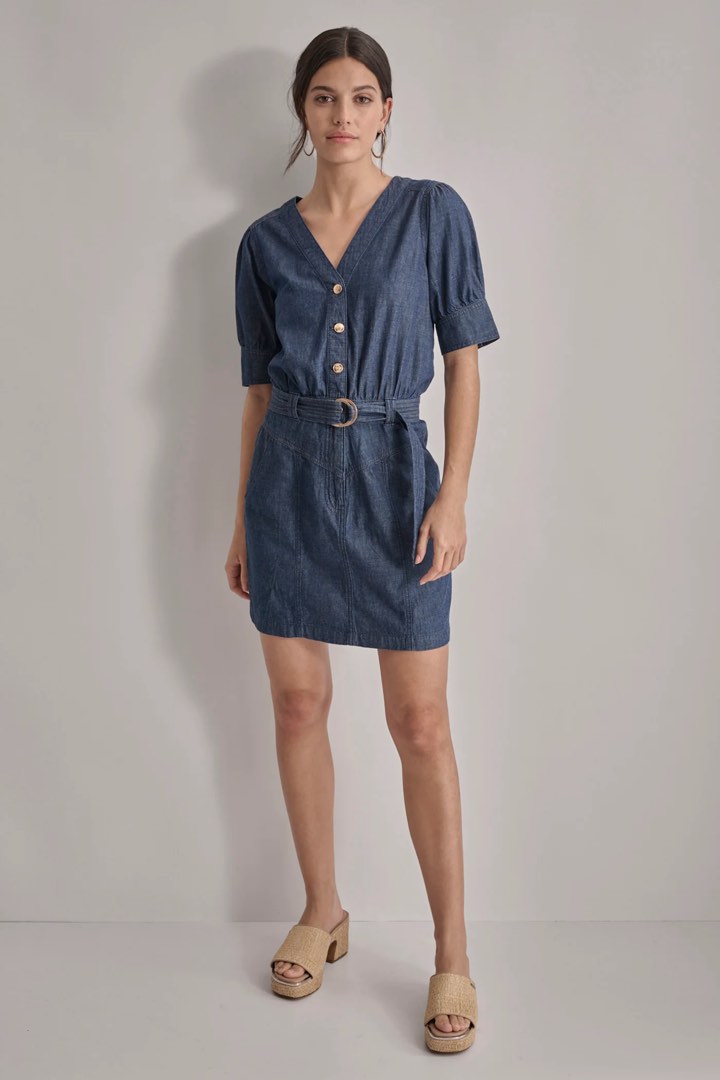 white christmas dresses Vintage DKNY Denim Dress main image 1