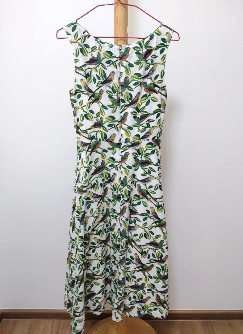 Emily And Fin Parrot Midi Cotton Dress