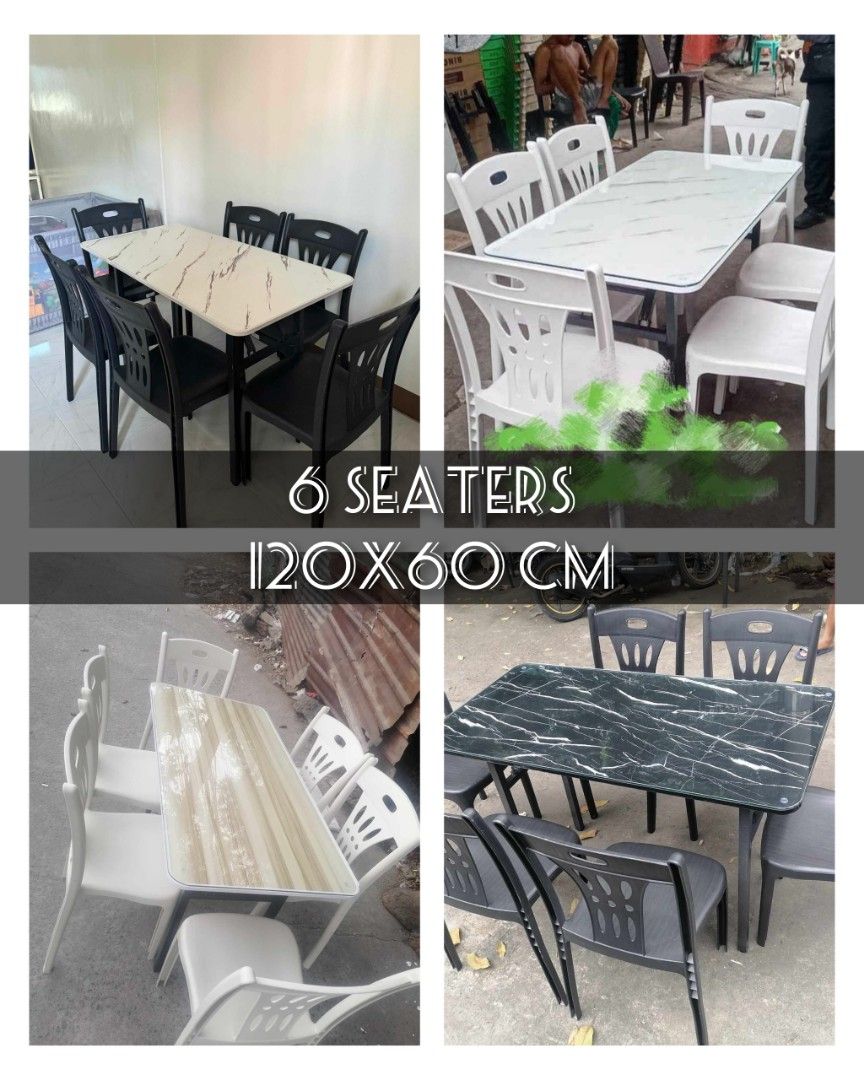 Foldable Dining Table Set (Category: Tables & Sets) located in Manila. Submitted by jordan_026 (Listing ID 1324034431, Image 3). Description: Para sa mga nagsisimulang mangupahan o want ng minimalistic/space saver na dining table at maka estetik 😃 F O R S A L E ! ! ! Foldable dining table Pwede dalhin kahit saan picnic sementeryo at di pahuhuli sa inuman 🤭 Magaan at matibay subok na kahit hampas sa kaaway 😏 4 seaters and 6 seaters available pw