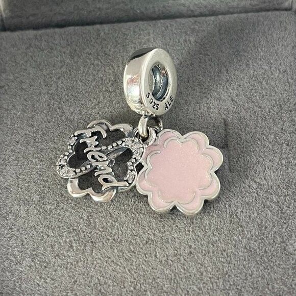 Four-leaf Clover Friendship Double Dangle Charm 792245C01, Women's ...
