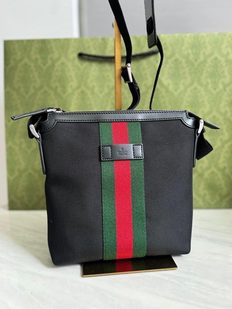 Gucci Men's Sling Bag (Category: Luxury Bags & Wallets) located in Manila. Submitted by deiclacio_ (Listing ID 1324170814, Image 1). Description: Brand new & Original -with tags, dust bag and paper bag -NO COD/COP -payment first policy -GCASH & BPI only!.