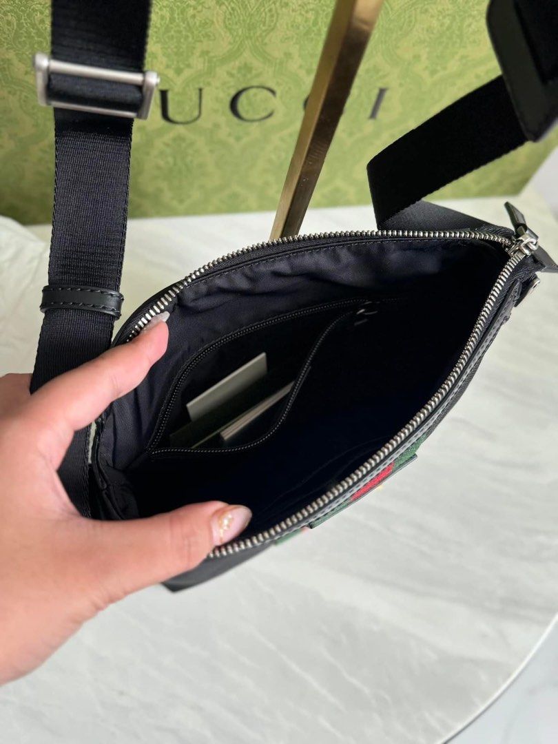 Gucci Men's Sling Bag (Category: Luxury Bags & Wallets) located in Manila. Submitted by deiclacio_ (Listing ID 1324170814, Image 2). Description: Brand new & Original -with tags, dust bag and paper bag -NO COD/COP -payment first policy -GCASH & BPI only!.