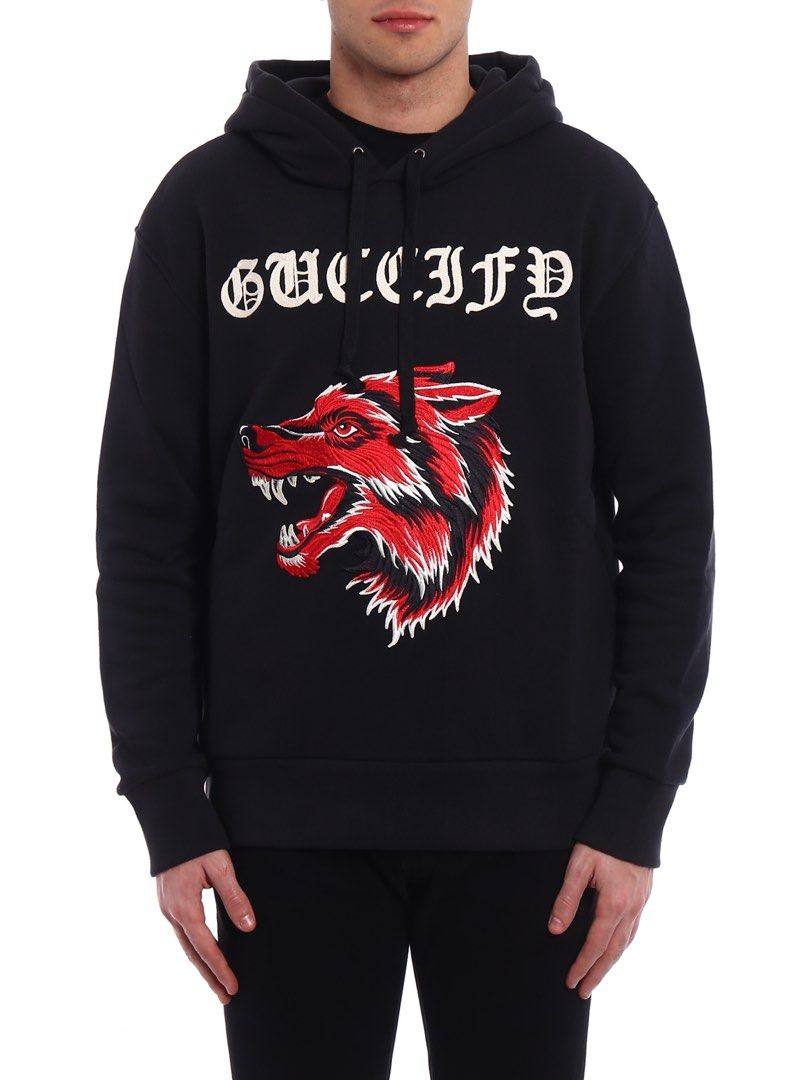 Gucci red wolf hoodie clearance