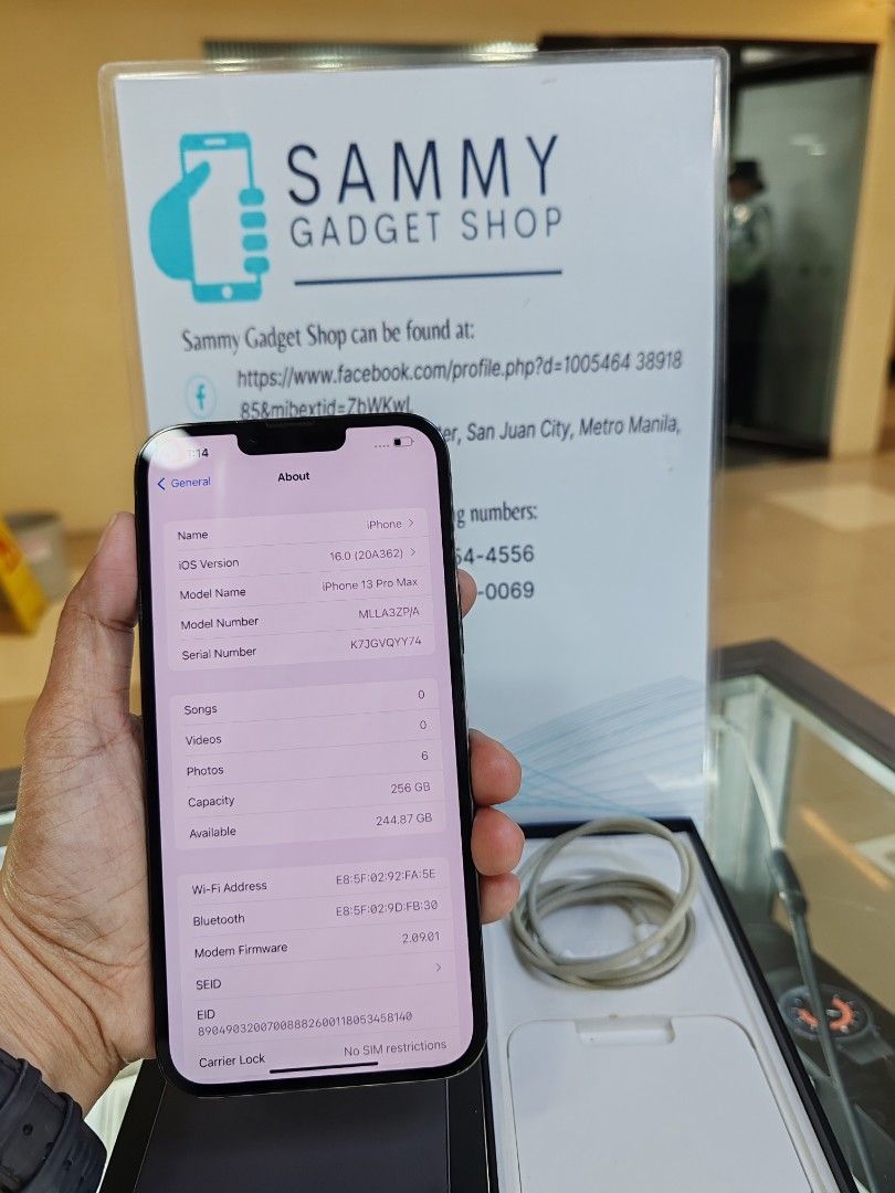 Iphone 13promax 256 preloved (Category: iPhone 13 Series) located in Quezon City. Submitted by ronalynac40976 (Listing ID 1324054070, Image 3). Description: iphone 13 promax 256 factory unlock 95% batteri health good condition with box, case, usb pick up store in greenhills shopping centre We ship nationwide via (lbc) +Sf We accept swap /trade in We accept credit card installment+% We accept ggives+% dm or call for fast transaction 09279500069/09