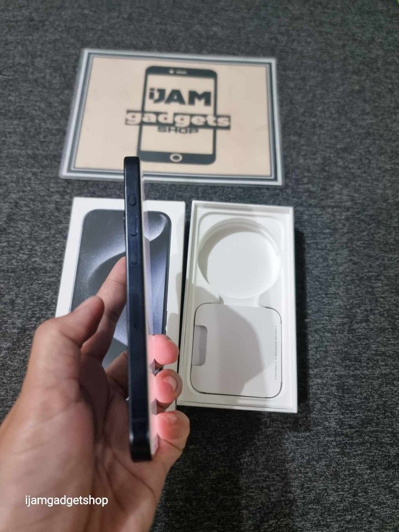 Iphone 15 pro 128 (Category: iPhone 15 Series) located in Manila. Submitted by ijamgadgetsshop (Listing ID 1324006222, Image 3). Description: iphone 15 pro 128 good as new complete with original box same imei cheapest price ( for store visit ) sanjuan greenhills shopping mall 2nd flr , stall #Y-40 bridgeway iJAMgadgets or look for joseph allan entrance infront of yellowcab besides mercurydrugs small entrance stairs office warehouse name of entran