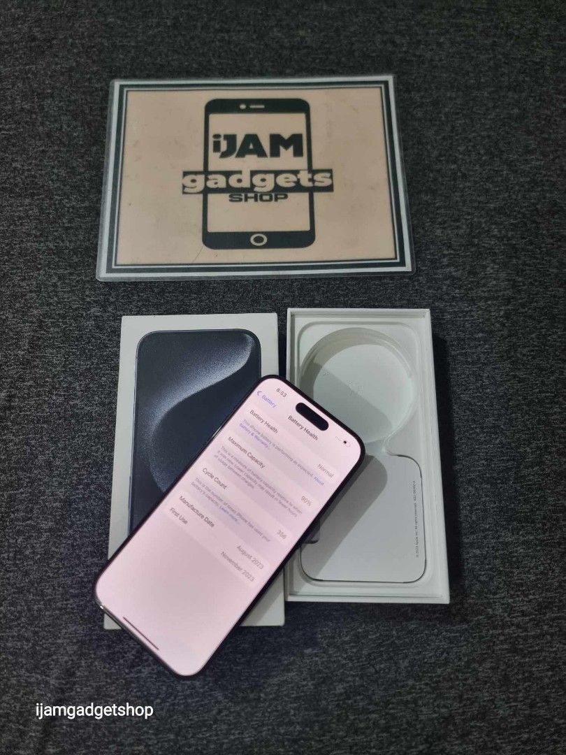 Iphone 15 pro 128 (Category: iPhone 15 Series) located in Manila. Submitted by ijamgadgetsshop (Listing ID 1324006222, Image 1). Description: iphone 15 pro 128 good as new complete with original box same imei cheapest price ( for store visit ) sanjuan greenhills shopping mall 2nd flr , stall #Y-40 bridgeway iJAMgadgets or look for joseph allan entrance infront of yellowcab besides mercurydrugs small entrance stairs office warehouse name of entran