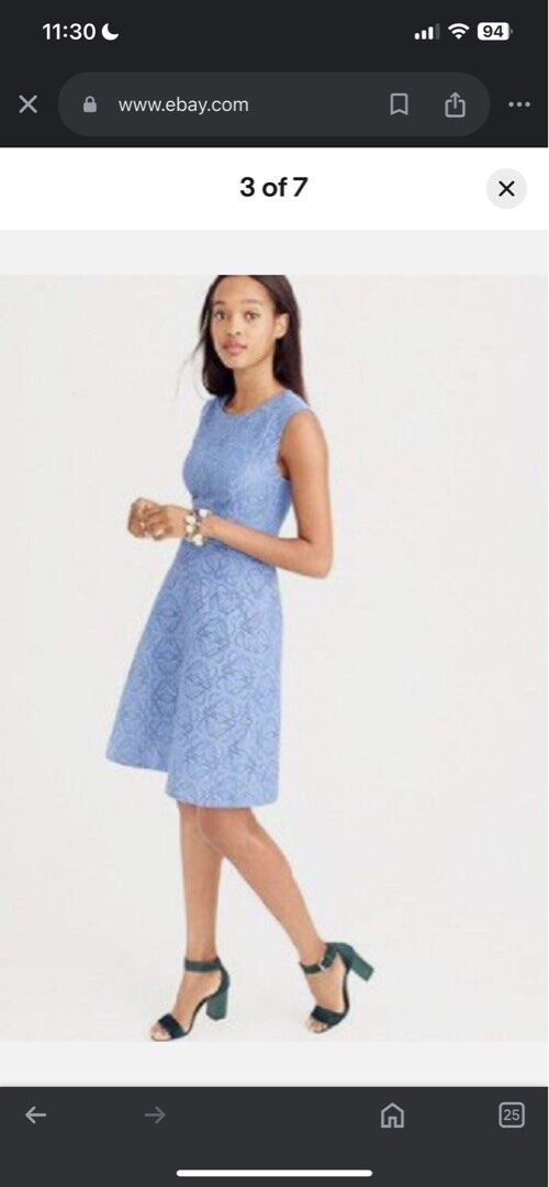 J crew eyelet flutter hem dress top