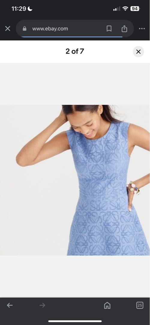 J crew jacquard eyelet fit n flare dress Women s Fashion Dresses Sets Dresses on Carousell