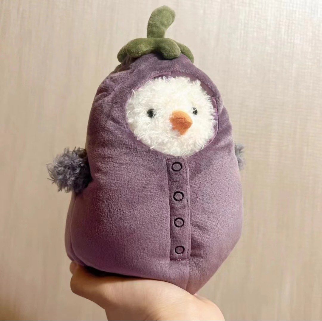 Jellycat Bartholomew Bear Aubergine 茄子熊衫可脫公仔, 興趣及