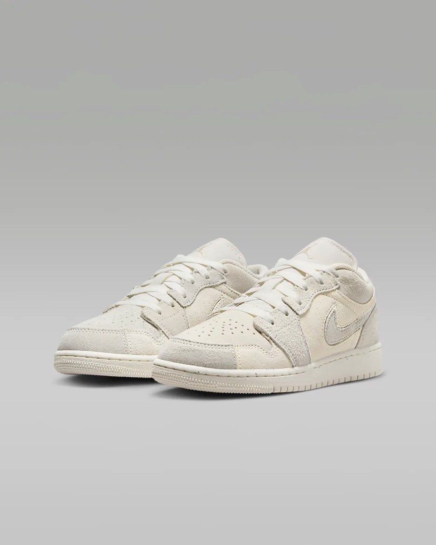 GS Kids Jordan 1 Low SE Craft Pale Ivory Men s Fashion Footwear Sneakers on Carousell