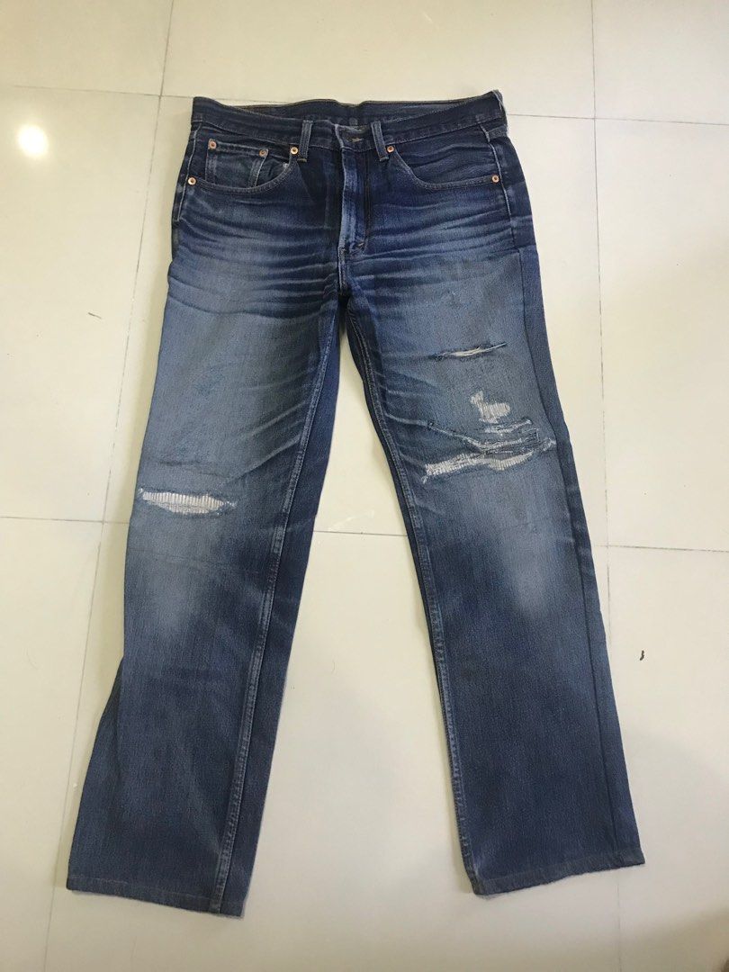 Levi s Blue Ripped Jeans 18W Men s Fashion Bottoms Jeans on Carousell