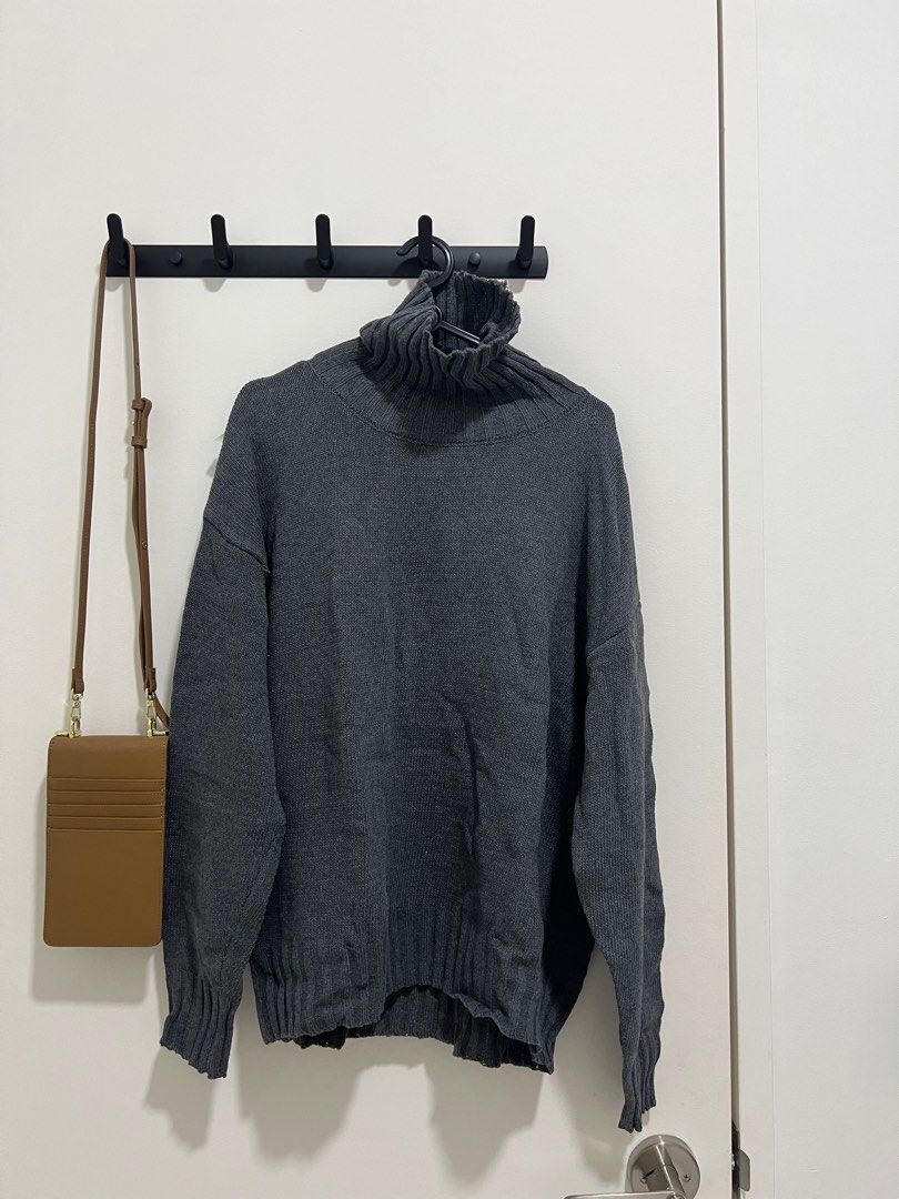 Men s high neck knit top winter sweater