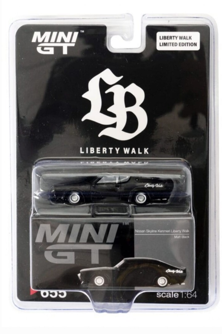 MINI GT Nissan Skyline Kenmeri Liberty Walk Matt Black MINI GT Nissan Skyline Kenmeri Liberty Walk Matt Black