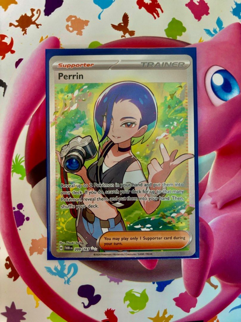 Perrin - 209/167 - Full Art Supporter Pokemon Twilight Masquerade, Hobbies  & Toys, Toys & Games on Carousell
