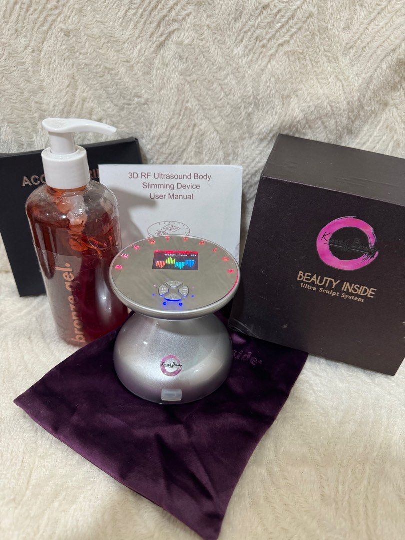 RF SLIMMING DEVICE (Category: Massage Devices) located in Tabuk. Submitted by pheym18 (Listing ID 1324137758, Image 2). Description: DEVICE ‼️Bronze Gel (Heating Gel) NOT AVAILABLE hindi ko na masiyado nagagamit. super ganda niya nakakatamad lang 😅 bought in IG (kissedbeautymnl) orig price ₱ 6,130 .