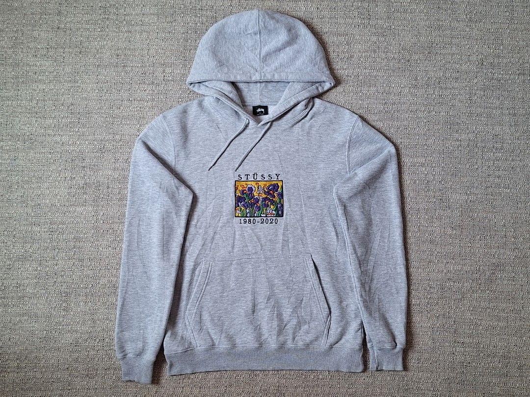 Stüssy irises embroidered hoodie online