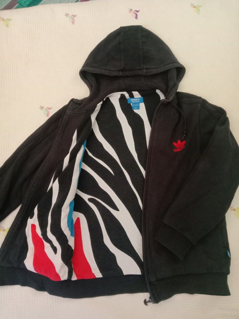 Adidas zebra hoodie hot sale