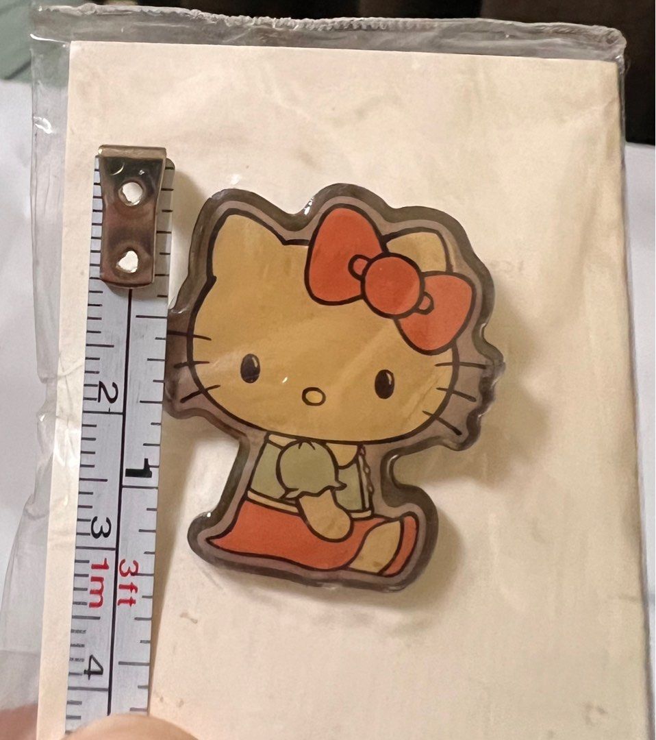 Vintage Hello kitty pin (Category: Vintage Collectibles) located in Manila. Submitted by yourtoothfairy (Listing ID 1324094199, Image 2). Description: Vintage hello kitty pin. not sure if it’s authentic. sealed in plastic. with discoloration. please check pic for more details .