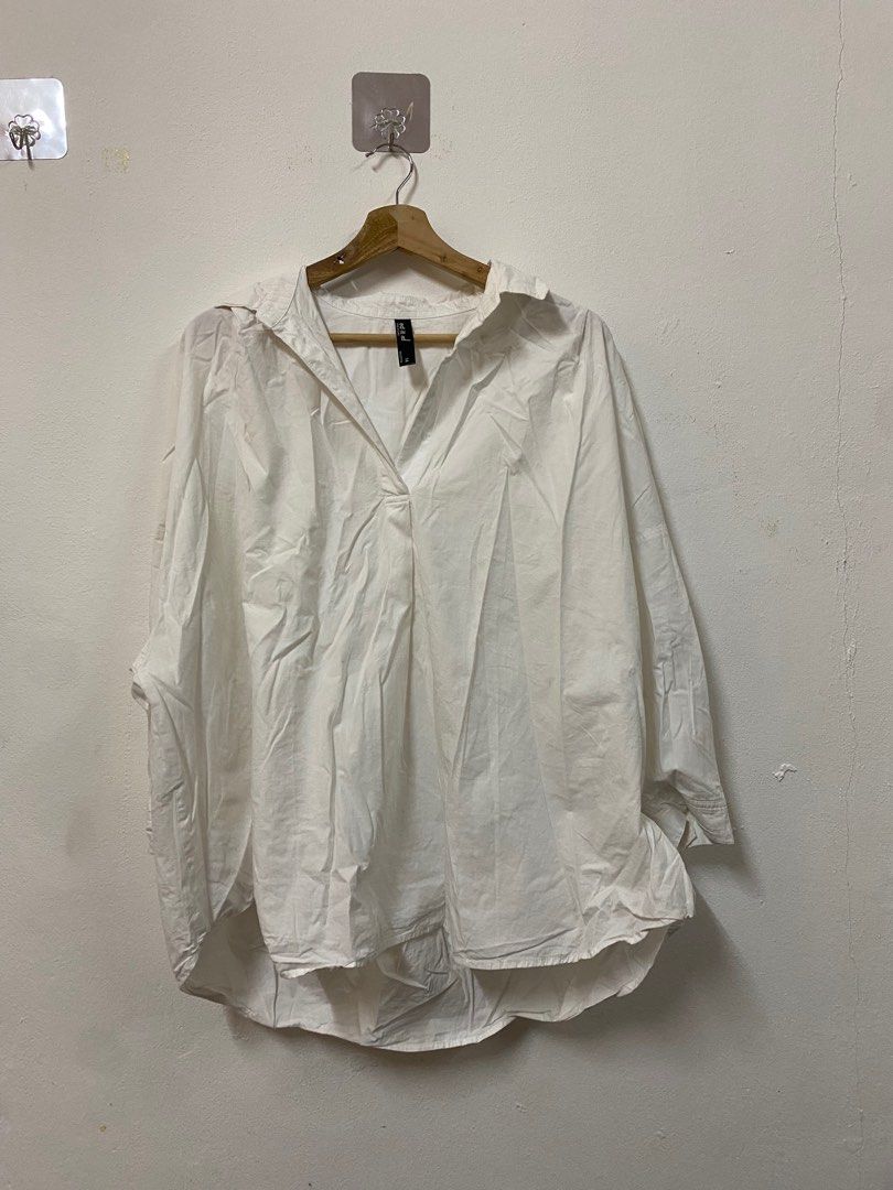 White Baggy Blouse Kemeja
