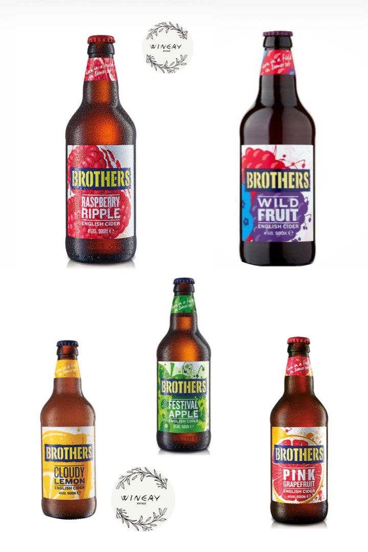 36 bottles Brothers English Ciders 500ml /Raspberry Ripple/ Festival ...