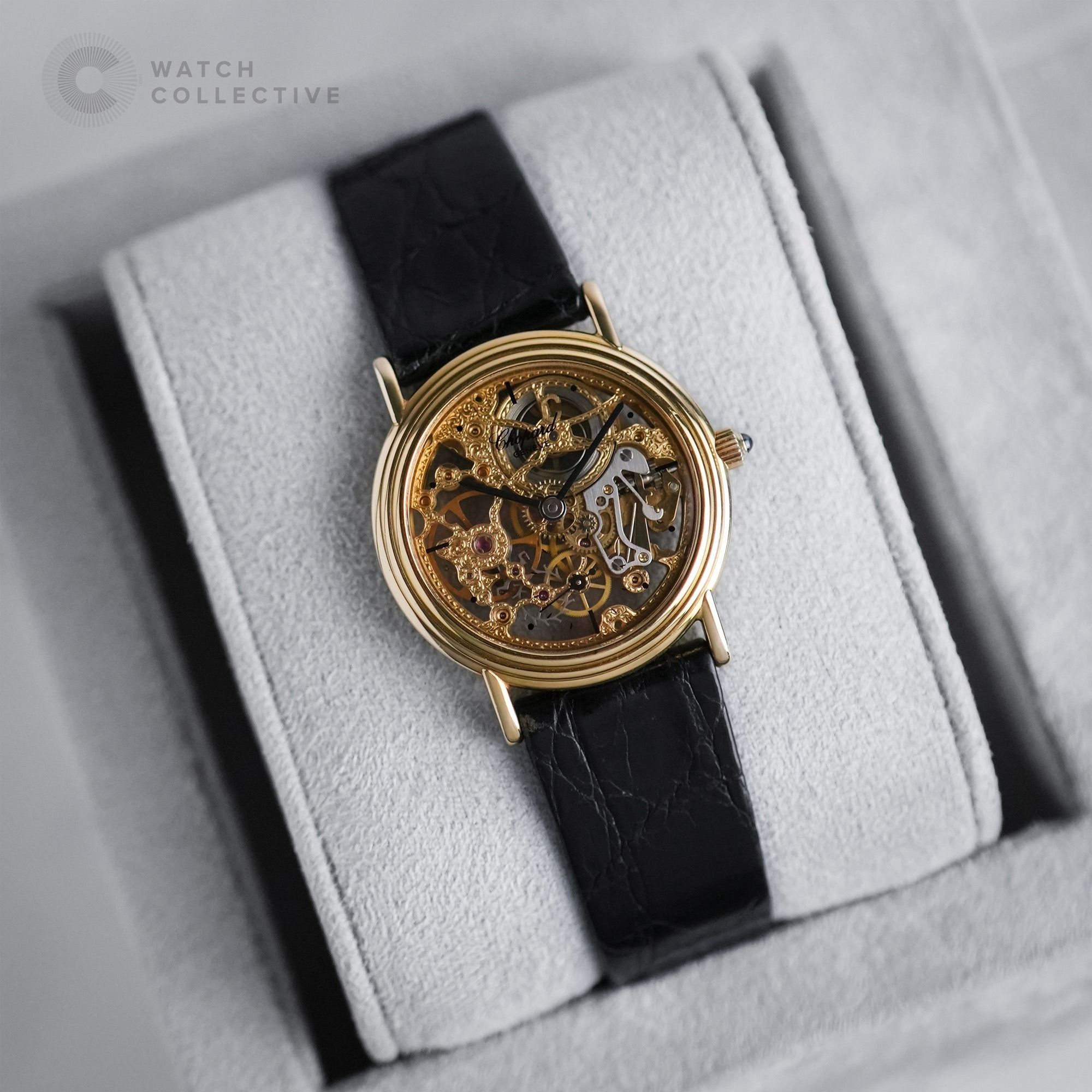 🔥ART DECO SKELETON🔥 Chopard Yellow Gold Skeleton 161092, Luxury