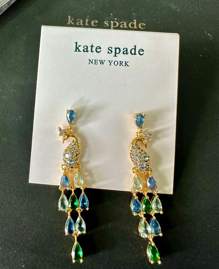 Kate spade peacock earrings sales