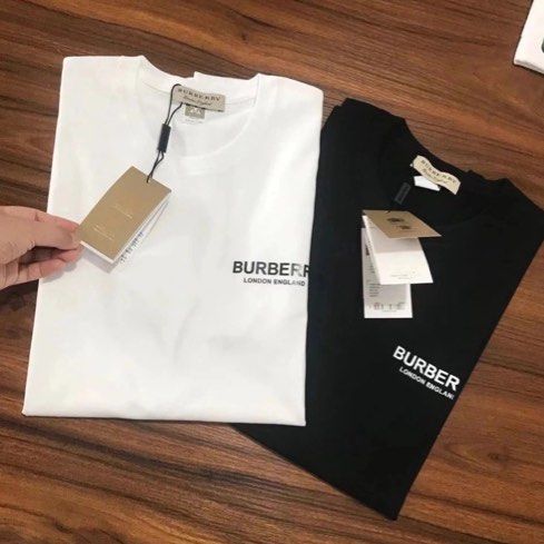 Burberry Logo Tee Plain White Black Buy 2 15OFF
