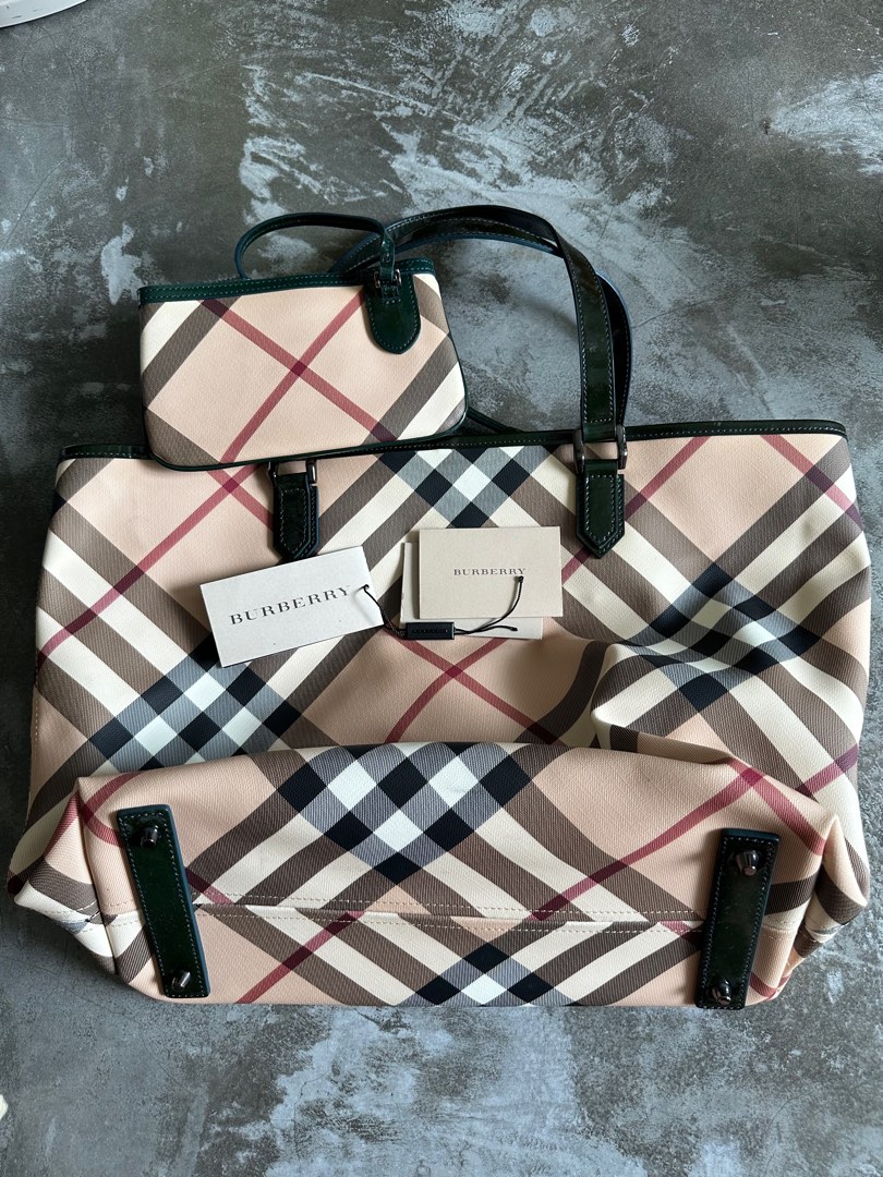 Burberry Nova Nickie Tote Bag with wristlet Luxury Bags Wallets on Carousell