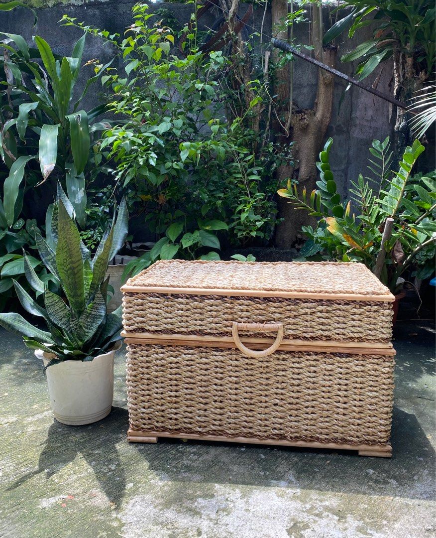 BURI BAUL/BURI STORAGE/RATTAN STORAGE (Category: Storage Boxes & Baskets) located in Marikina City. Submitted by thecraftyhomebyelisha (Listing ID 1324195581, Image 1). Description: BURI BAUL ‼️ L: 25" x W: 15" x H: 15" 1200 .