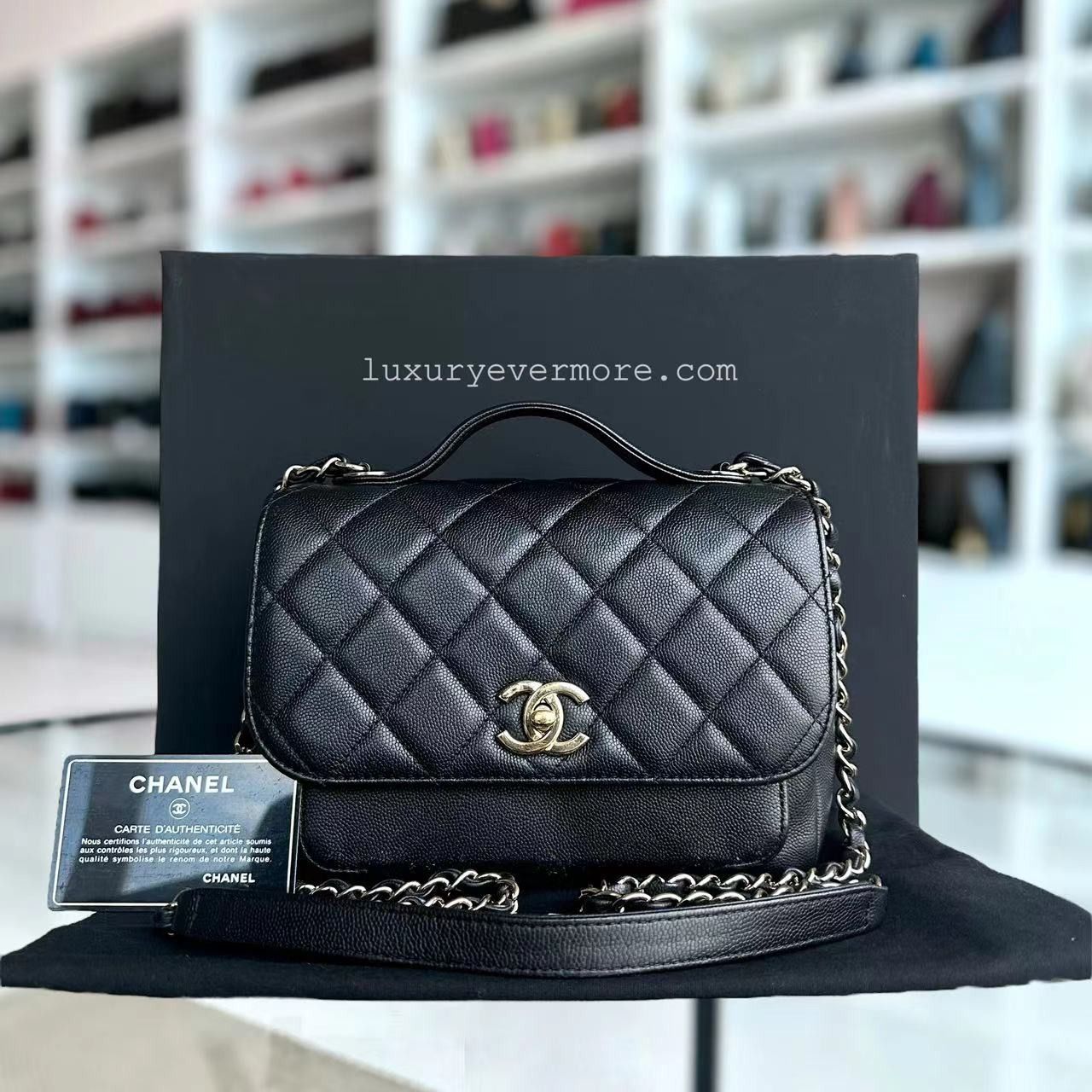 Chanel grained calfskin sale