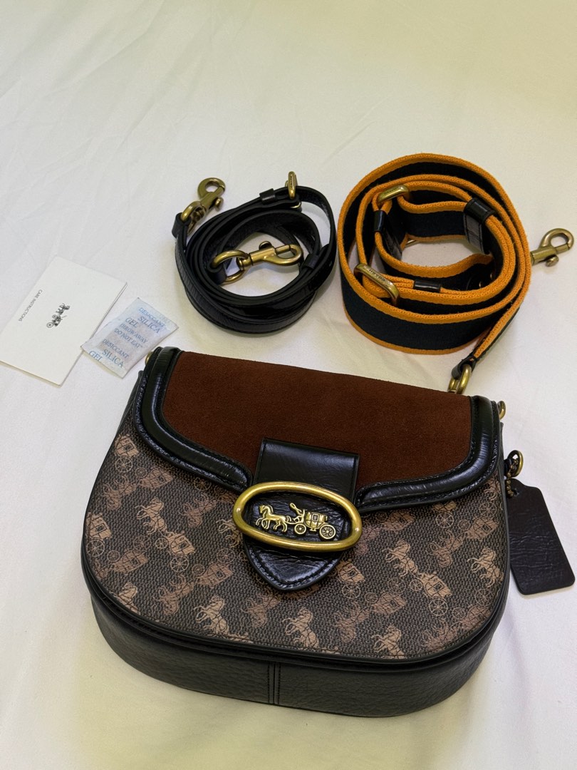 Leather Coach Saddle 20 Horse Coach Kat Saddle Bag 20, Luxury