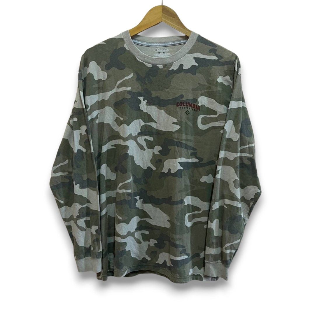 Columbia PFG Camo Long Sleeve Men s Fashion Tops Sets Tshirts Polo Shirts on Carousell